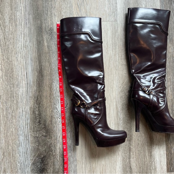 Vintage Y2K Gucci platform leather knee high boots - Picture 12 of 16